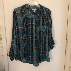 Style & Co sparkling shirt size small